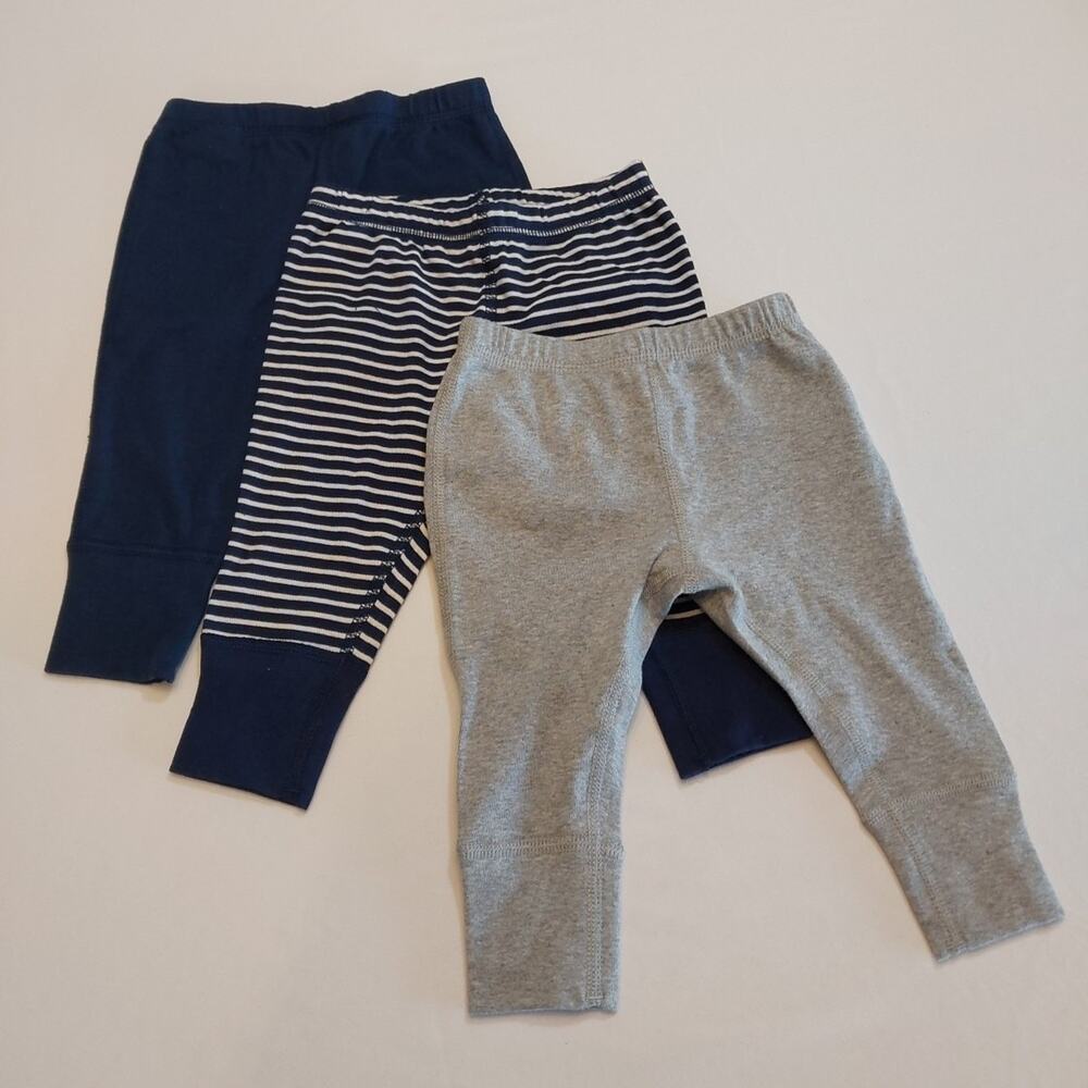 NWT Hanna Andersson Moon &‎ Back Organic Cotton JOGGERS 3-Pack 60 3-6mos